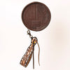 ADBGF135 Round Tooled Leather Canteen Bag - Floral Western Design