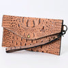 ADBG968 American Darling Crocodile Embossed Western Leather Wallet