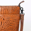 ADBG966 American Darling Crocodile Embossed Leather Western Bucket Crossbody Bag