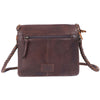 ADBGM261 Handcrafted Leather Crossbody Bag with Turquoise Concho & Braided Trim - Western Shoulder Purse