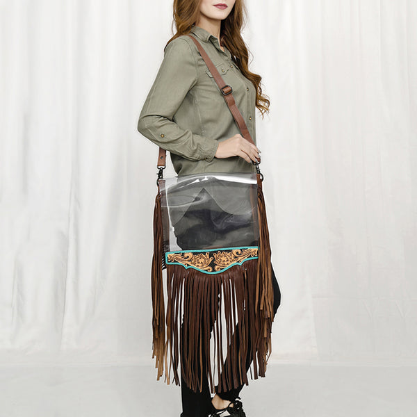 LC-ADBGZ727 Clear Bag Genuine Western Leather Women Bag