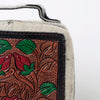 ADBGA311 American Darling Tooled Leather and Cowhide Floral Western Jewelry Case