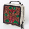 ADBGA311 American Darling Tooled Leather and Cowhide Floral Western Jewelry Case