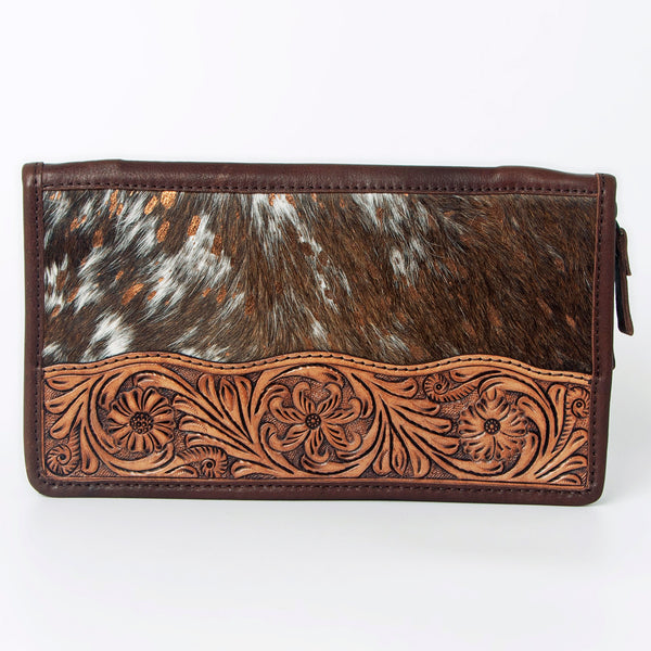 ADBGA323 American Darling Hand Tooled Leather Hair-On Cowhide Travel Jewelry Case