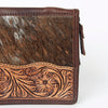 ADBGA323 American Darling Hand Tooled Leather Hair-On Cowhide Travel Jewelry Case