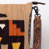 ADBG905 American Darling Southwestern Wool Blanket & Tooled Leather Crossbody Bag with Fringes