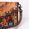 ADBG941 American Darling Handcrafted Wallet with Hand Tooled Floral Leather & Woven Saddle Blanket