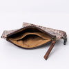 ADBG961 American Darling Crocodile Embossed Western Leather Wristlet Bag