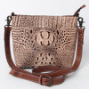 ADBG963 American Darling Crocodile Embossed Western Leather Cross body Bag