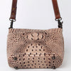ADBG963 American Darling Crocodile Embossed Western Leather Cross body Bag