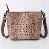ADBG963 American Darling Crocodile Embossed Western Leather Cross body Bag
