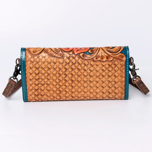 ADBG889 American Darling Hand Tooled Leather Wallet | Western Tooled Crossbody Wallet