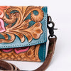 ADBG889 American Darling Hand Tooled Leather Wallet | Western Tooled Crossbody Wallet