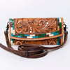 ADBG889 American Darling Hand Tooled Leather Wallet | Western Tooled Crossbody Wallet