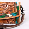 ADBG889 American Darling Hand Tooled Leather Wallet | Western Tooled Crossbody Wallet