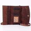 ADBG889 American Darling Hand Tooled Leather Wallet | Western Tooled Crossbody Wallet