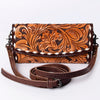 ADBG889 American Darling Hand Tooled Leather Wallet | Western Tooled Crossbody Wallet