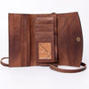 ADBG889 American Darling Hand Tooled Leather Wallet | Western Tooled Crossbody Wallet