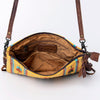 ADBG236 American Darling Handcrafted Cross body Bag with Hand-Woven Saddle Blanket & Fringes
