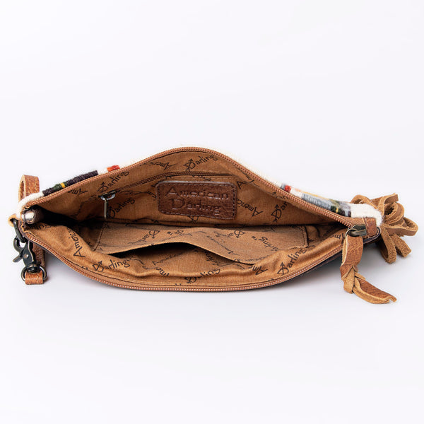 ADBG344 American Darling Hand Tooled Saddle Blanket Wristlet Bag