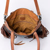 ADBG937 American Darling Western Leather Tote Bag with Hair-On Cowhide and Hand Tooled Floral