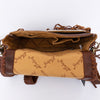 ADBGD129 American Darling Hair-On Cowhide Cross body Bag with Hand-Braided Detail & Fringes