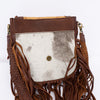 ADBGD129 American Darling Hair-On Cowhide Cross body Bag with Hand-Braided Detail & Fringes