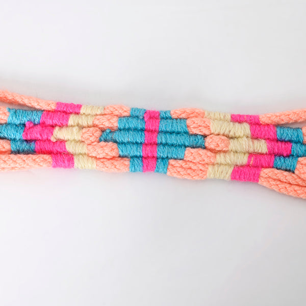 LC-ADWSX104 Hand braided Wool strand Crossbody Handle Strap
