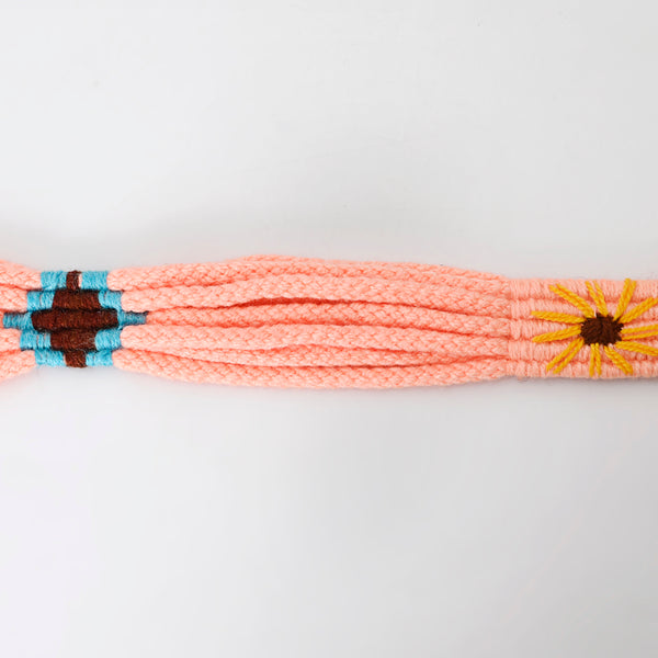 LC-ADWSX106 Hand braided Wool strand Crossbody Handle Strap