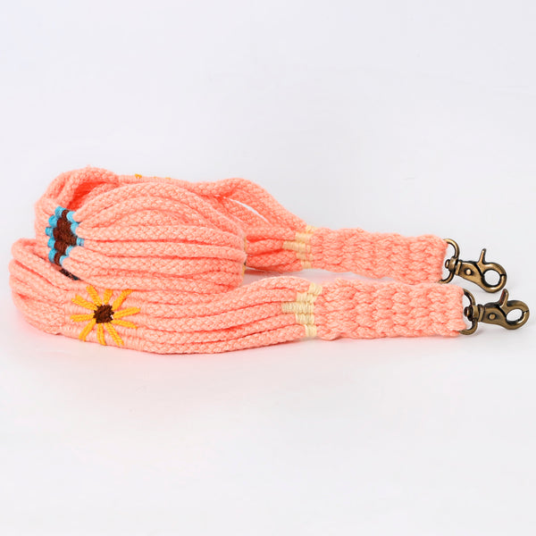 LC-ADWSX106 Hand braided Wool strand Crossbody Handle Strap