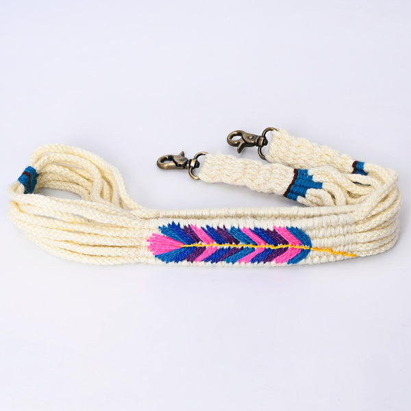 LC-ADWSX112 Hand braided Wool strand Crossbody Handle Strap