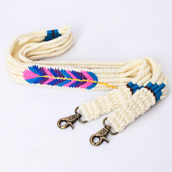 LC-ADWSX112 Hand braided Wool strand Crossbody Handle Strap