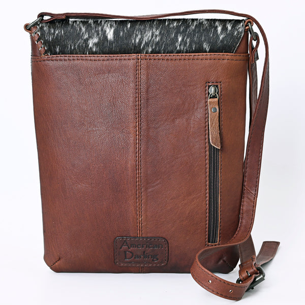 ADBG1073 American Darling Hair-on Cowhide Tooled Leather Crossbody Bag Western Genuine Leather Chaps Bag