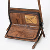 ADBG1080 American Darling Hand-Tooled Leather Organizer Crossbody Bag