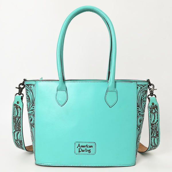 LC-ADBGZ734B Tote Hand Tooled Genuine Western Leather Women Bag
