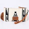 ADBG344 American Darling Hand Tooled Saddle Blanket Wristlet Bag