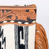 ADBG344 American Darling Hand Tooled Saddle Blanket Wristlet Bag