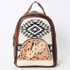 ADBGS156 Southwestern Saddle Blanket Backpack with Tooled Leather Accents - Western Style