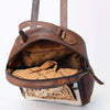 ADBGS156 Southwestern Saddle Blanket Backpack with Tooled Leather Accents - Western Style