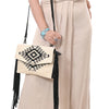 ADBGS178 Western Crossbody Envelope with Fringe - Wool Fabric
