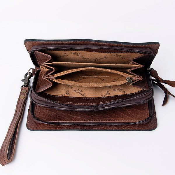 ADBG485 American Darling Hand Tooled Leather Organiser Bag