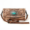 ADBG889 American Darling Hand Tooled Leather Wallet | Western Tooled Crossbody Wallet