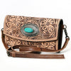 ADBG889 American Darling Hand Tooled Leather Wallet | Western Tooled Crossbody Wallet
