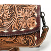 ADBG889 American Darling Hand Tooled Leather Wallet | Western Tooled Crossbody Wallet