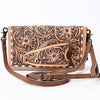 ADBG485 Handcrafted Western Leather Tooled Crossbody Convertible Bag