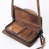 ADBG485 Handcrafted Western Leather Tooled Crossbody Convertible Bag