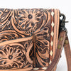 ADBG485 Handcrafted Western Leather Tooled Crossbody Convertible Bag