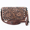 ADBG485 Handcrafted Western Leather Tooled Crossbody Convertible Bag