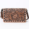 ADBG485 Handcrafted Western Leather Tooled Crossbody Convertible Bag