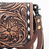 ADBG485 Handcrafted Western Leather Tooled Crossbody Convertible Bag